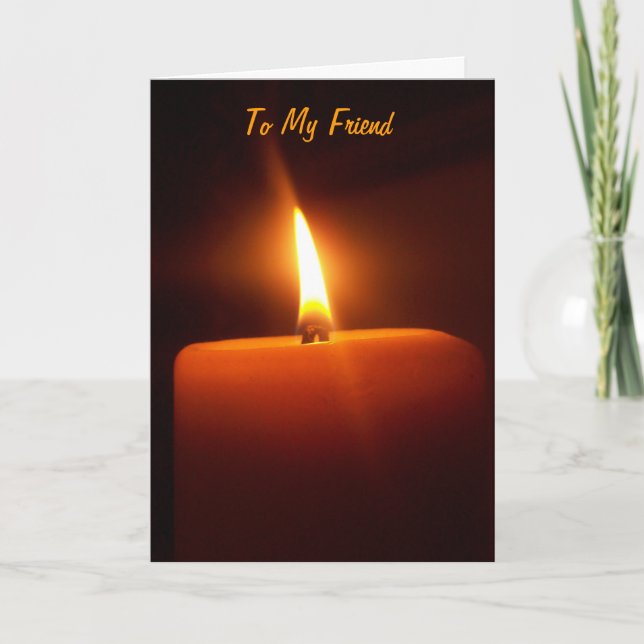 Till min vän Pumpkin Färg Candle Single Kort (Framsida)