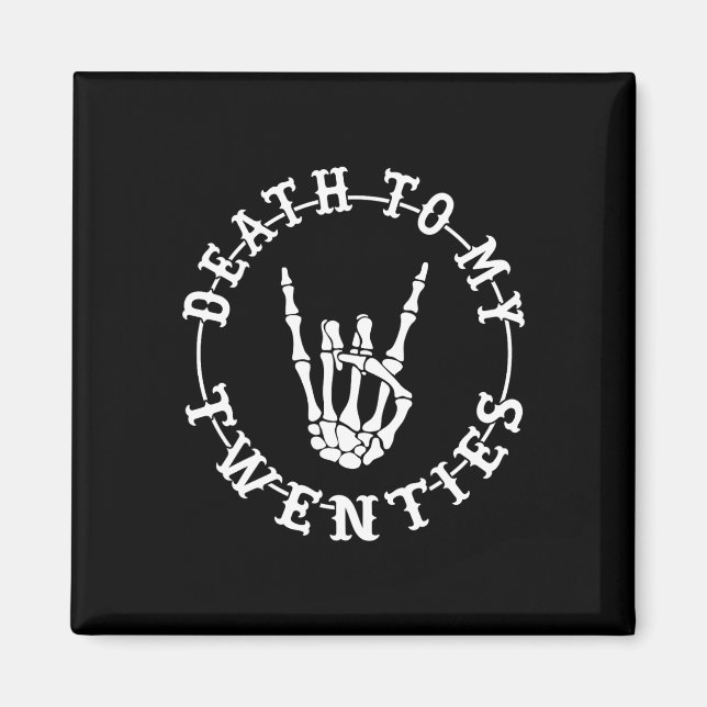 Till mina 20-årsjubileum 30års födelsedag Skeleton Magnet (Framsidan)