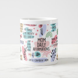 Till mina dagliga bekräftelser från Mamma Mors dag Jumbo Mugg