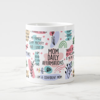Till mina dagliga bekräftelser från Mamma Mors dag Jumbo Mugg