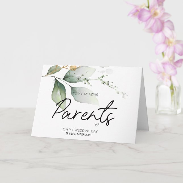 Till mina föräldrar Bröllop Tack för Brides Mamma  Kort (Orkide)