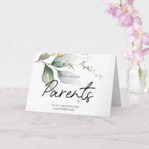 Till mina föräldrar Bröllop Tack för Brides Mamma Kort