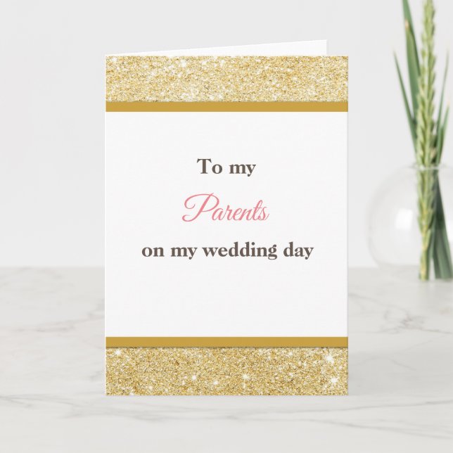 Till mina föräldrar bröllop tack kort (Framsida)