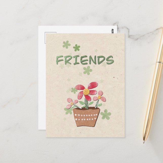 Till mina vänner Tacksamhetskort Vykort (Fram/Back In Situ)