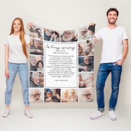 Till minne av 14-foto Namn & Anpassad Citat Fleecefilt