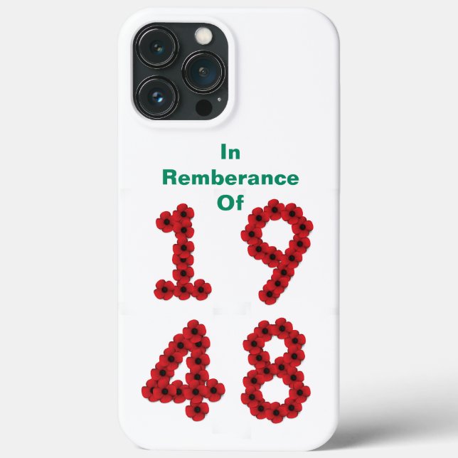 Till minne av 1948 iphone case (Baksida)