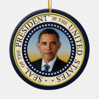 Till minne av 45:e presidenten Barack Obama Julgransprydnad Keramik