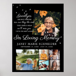 Till minne av | 6 bilder klistra Funeral Poster