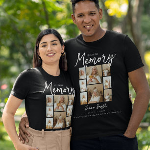 Till minne av 8 bilder kollage minnesmärke t shirt