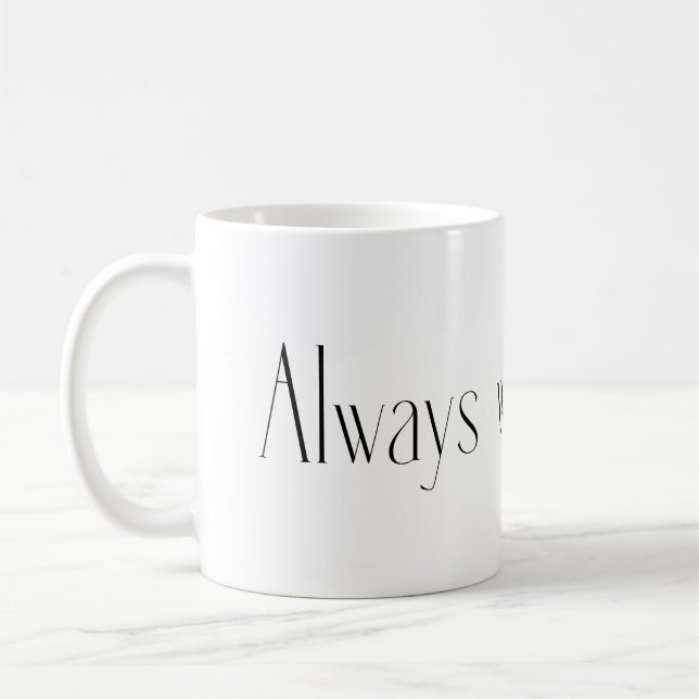 Till minne av: alltid med oss kaffemugg (Vänster)