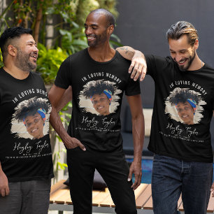 Till minne av   Borstat foto minnesmärke T Shirt