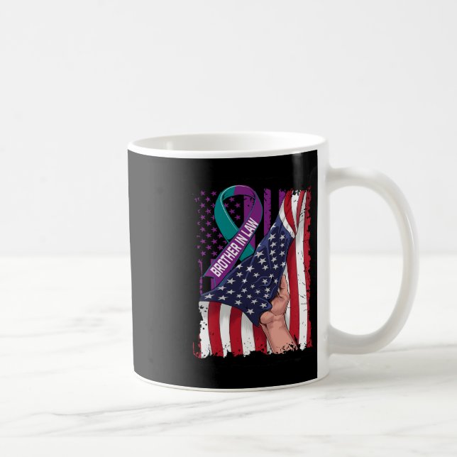 Till minne av broderns i Law Suicide Awareness USA Kaffemugg (Höger)