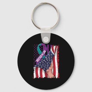 Till minne av broderns i Law Suicide Awareness USA Nyckelring