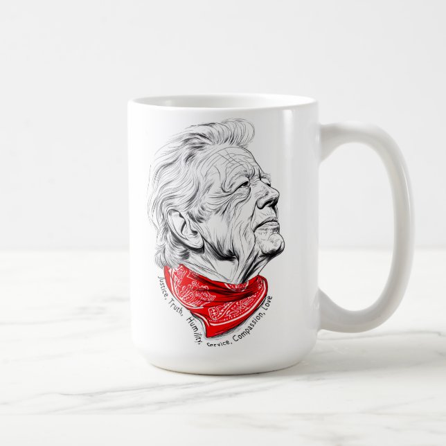 Till minne av den humanitära presidenten Jimmy Car Kaffemugg (Höger)