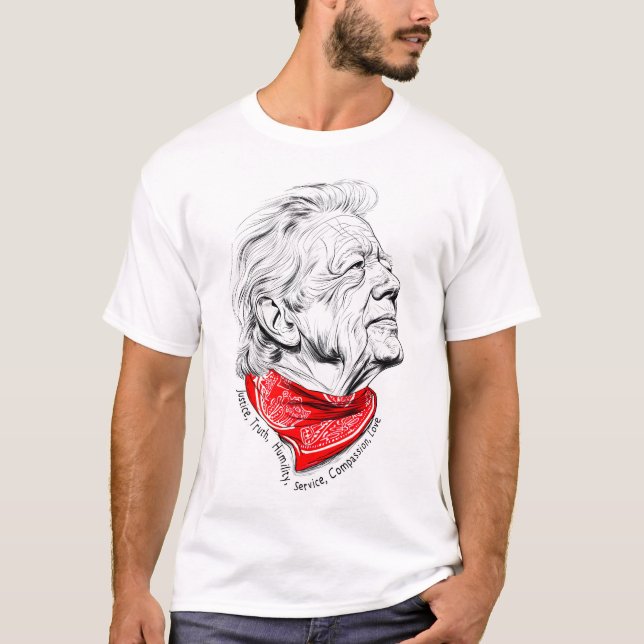 Till minne av den humanitära presidenten Jimmy Car T Shirt (Framsida)