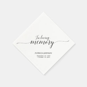Till minne av Elegant minneshögtidlig funeral Pappersservett