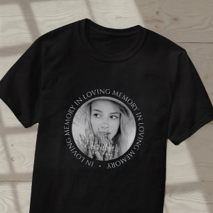 Till minne av Enkel Modern Anpassad Foto T Shirt