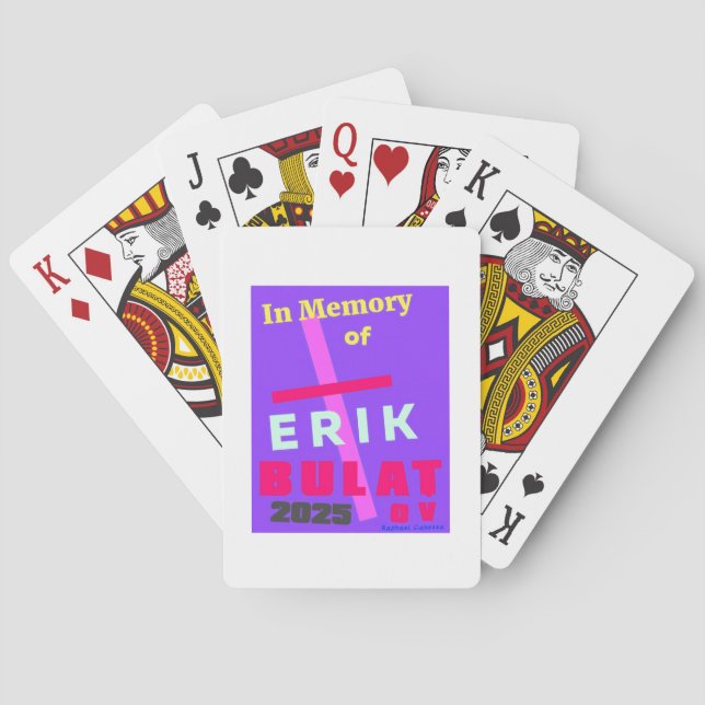 Till minne av Erik Bulatov Casinokort (Baksidan)