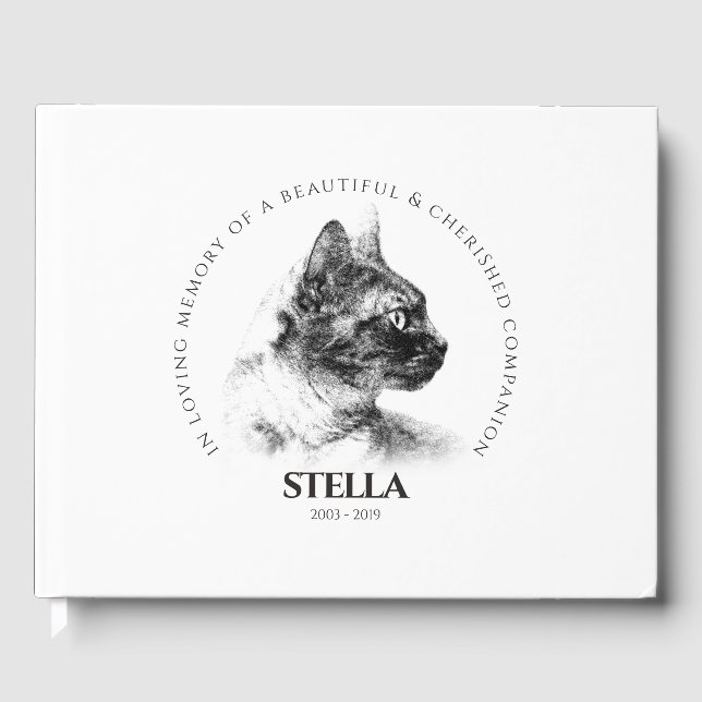 Till minne av ett Beloved Pet Memorial Gästböcker (Framsida)