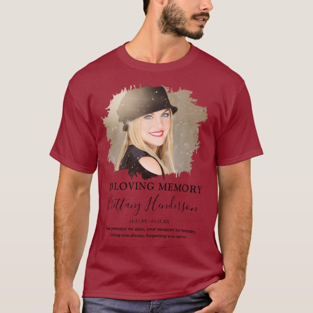 Till minne av | Foto minnes T-shirt (Framsida)