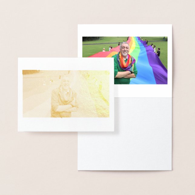 Till minne av Gilbert Baker 1951-2017 Folierat Kort (Display)