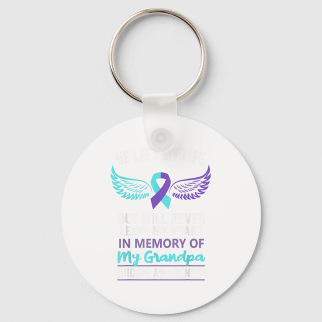 Till minne av "Grandpa Suicide Awareness Preventio Nyckelring (Framsida)