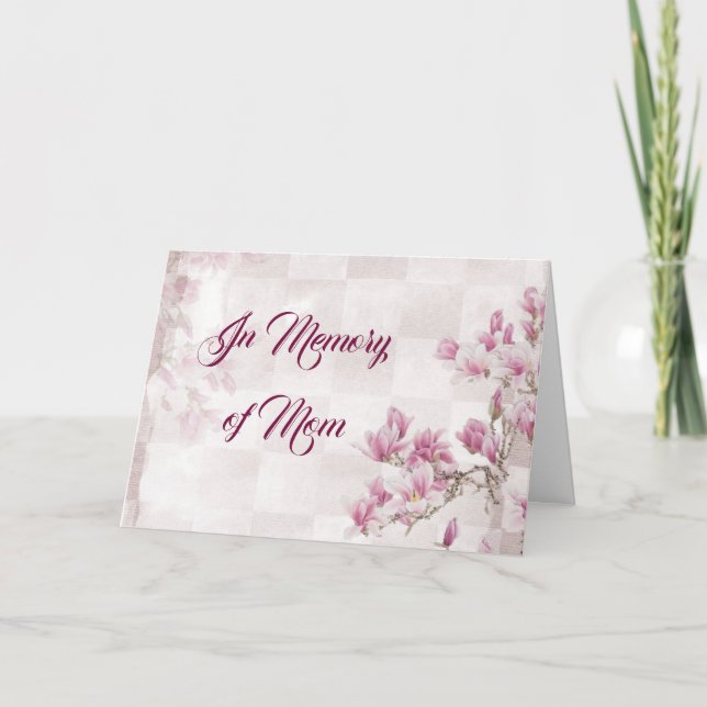 Till minne av hälsningskortet Mamma Kort (Framsida)