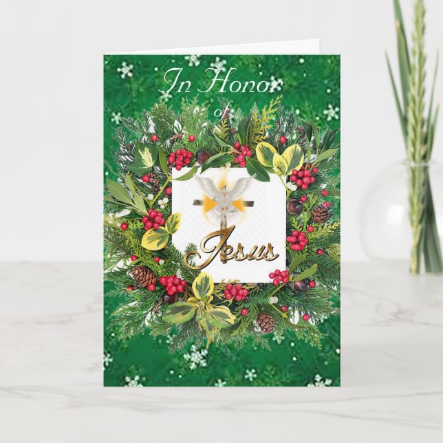 Till minne av Jesus Helgdag julkort Helgkort (Framsida)