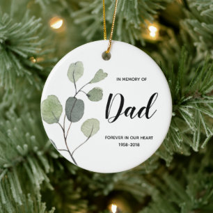 Till minne av julklappar i Pappa Greenery Julgransprydnad Keramik
