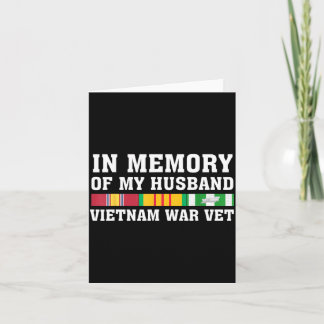Till minne av make Vietnamveteran Familj Kort
