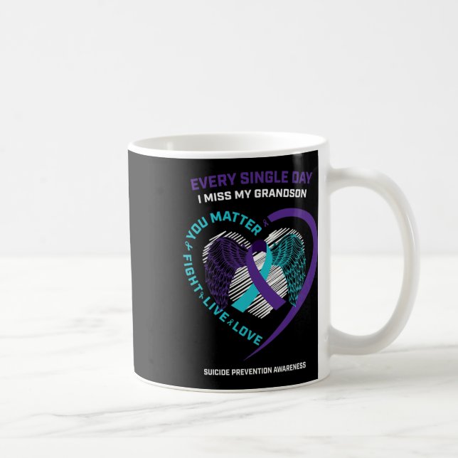 Till minne av min barnmorska självmordsförebyggand kaffemugg (Höger)