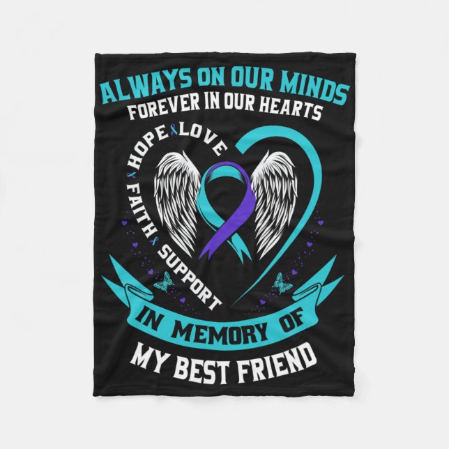 Till minne av min bästa vän för att göra mig medve fleecefilt (Framsidan)