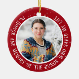 Till minne av min donator Transplant-jul Julgransprydnad Keramik