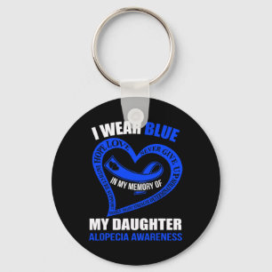 Till minne av min dotter ALOPECIA AWARENESS Nyckelring