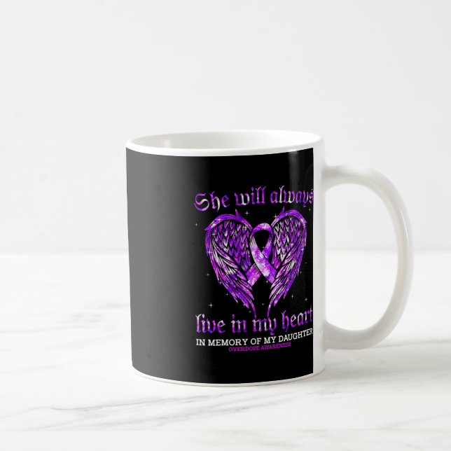 Till minne av min dotter - Angel för överdosering Kaffemugg (Höger)