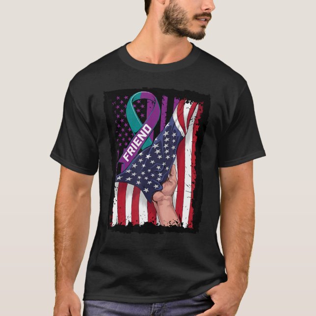 Till minne av min "Friend Suicide Awareness Americ T Shirt (Framsida)