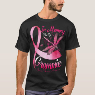 Till minne av min Grammie Dragonfly Breast Cancer T Shirt