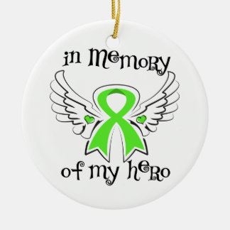 Till minne av min Hero Angel non-Hodgkins lymphoma Julgransprydnad Keramik