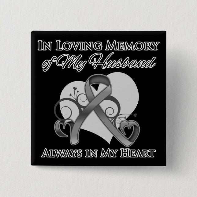 Till minne av min Make - hjärncancer Knapp (Framsida)