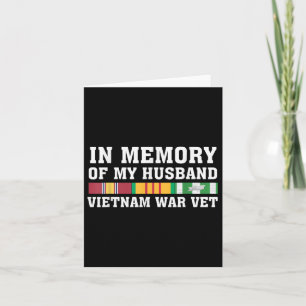 Till minne av min make Vietnam-veteran familjemat Kort