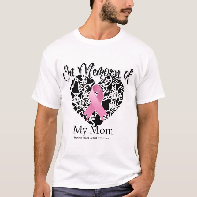 Till minne av min Mamma - medvetenhet om bröstcanc T Shirt (Framsida)