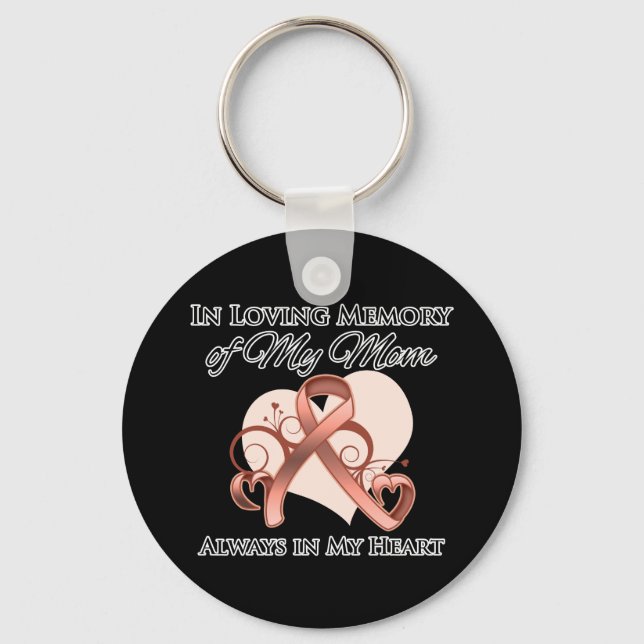 Till minne av min Mamma-terincancer Nyckelring (Framsida)