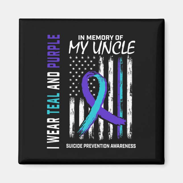 Till minne av min morbror Suicide Awareness Preven Magnet (Framsidan)