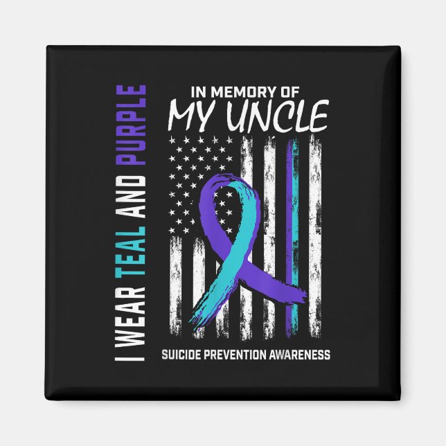 Till minne av min morbror Suicide Awareness Preven Magnet (Framsidan)