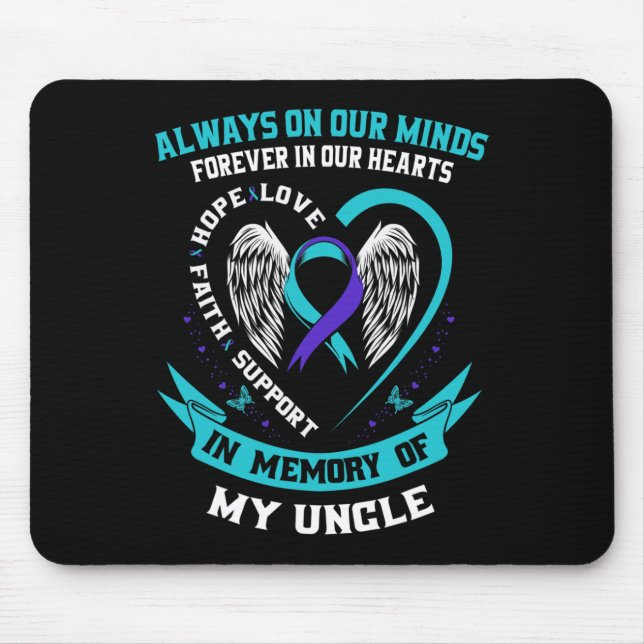 Till minne av min morbror Suicide Awareness Preven Musmatta (Framsidan)