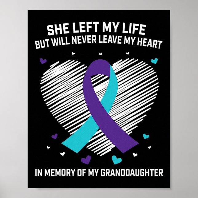 Till minne av min mordotter Suicide Awareness Pr Poster (Framsidan)