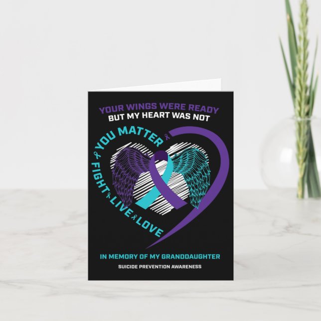 Till minne av min mordotters självmord kort (Framsida)