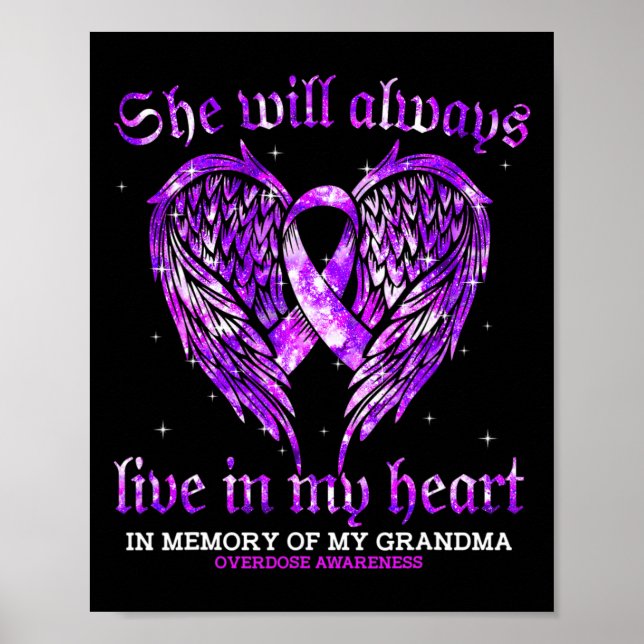 Till minne av min mormor - överdoseringsangel W Poster (Framsidan)