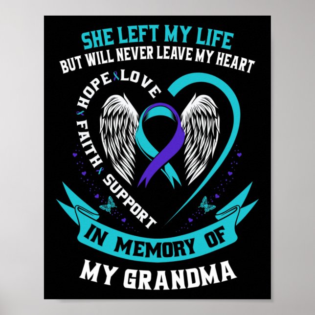 Till minne av min mormsuicide Awareness Memorial Poster (Framsidan)