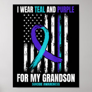 Till minne av min morson Suicide Awareness Flagga Poster